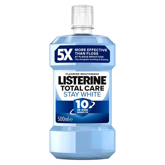 LISTERINE® Total Care Stay White Mouthwash 500ml GOODS Boots   