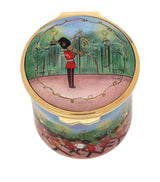 Harrods Halcyon Days Enamel Marching Down The Mall Trinket Box- Buy online at McGrocer