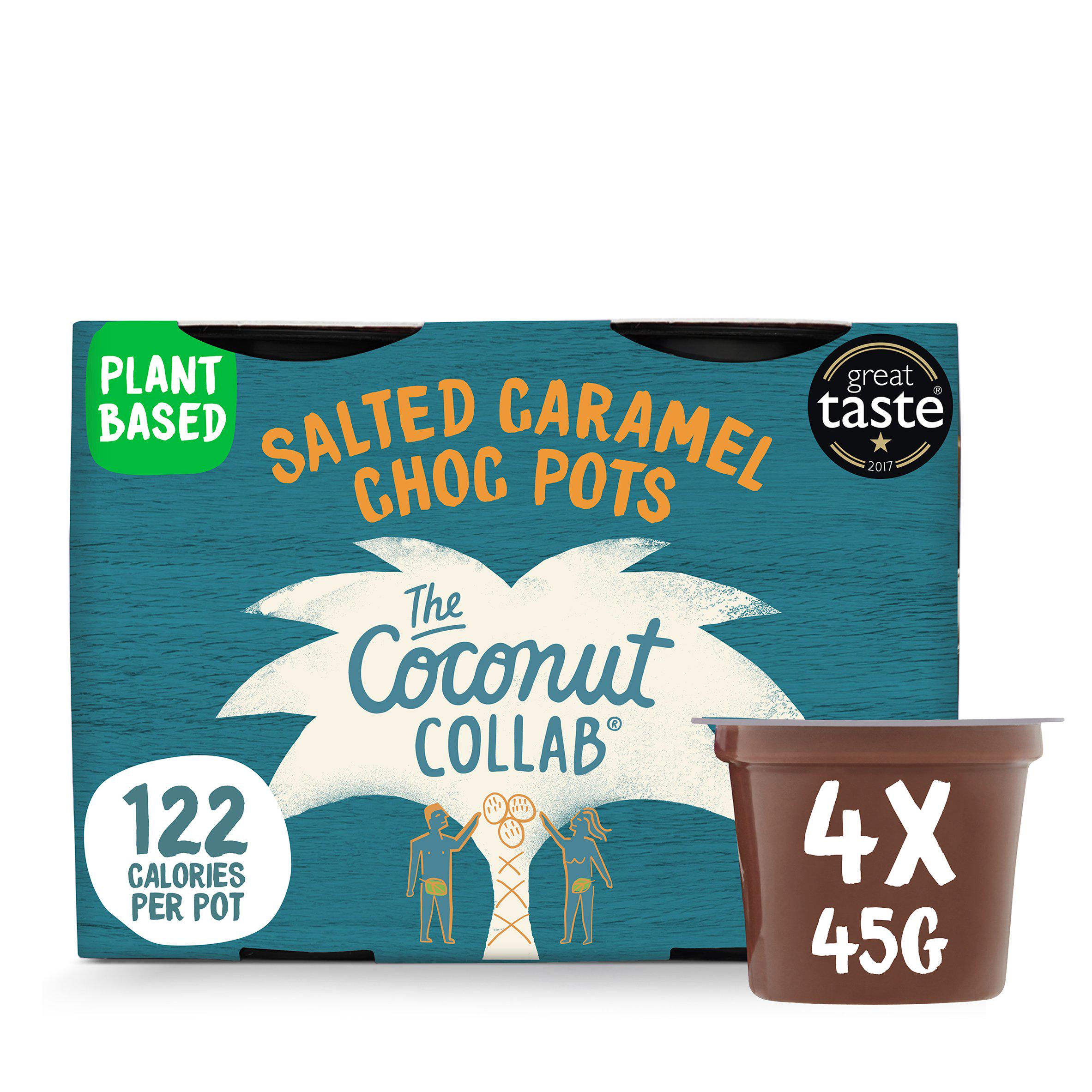 The Coconut Collaborative Salted Caramel Choc Pots 4x45g GOODS Sainsburys