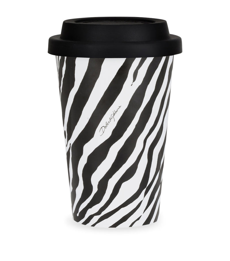 Dolce&Gabbana Casa ceramic zebra travel mug - British product