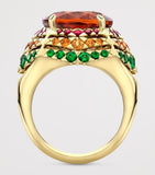 Boodles Masai Mara ring with garnet in yellow gold (British brand)