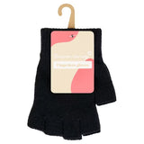 Superdrug Fingerless Gloves Black Winter Gloves