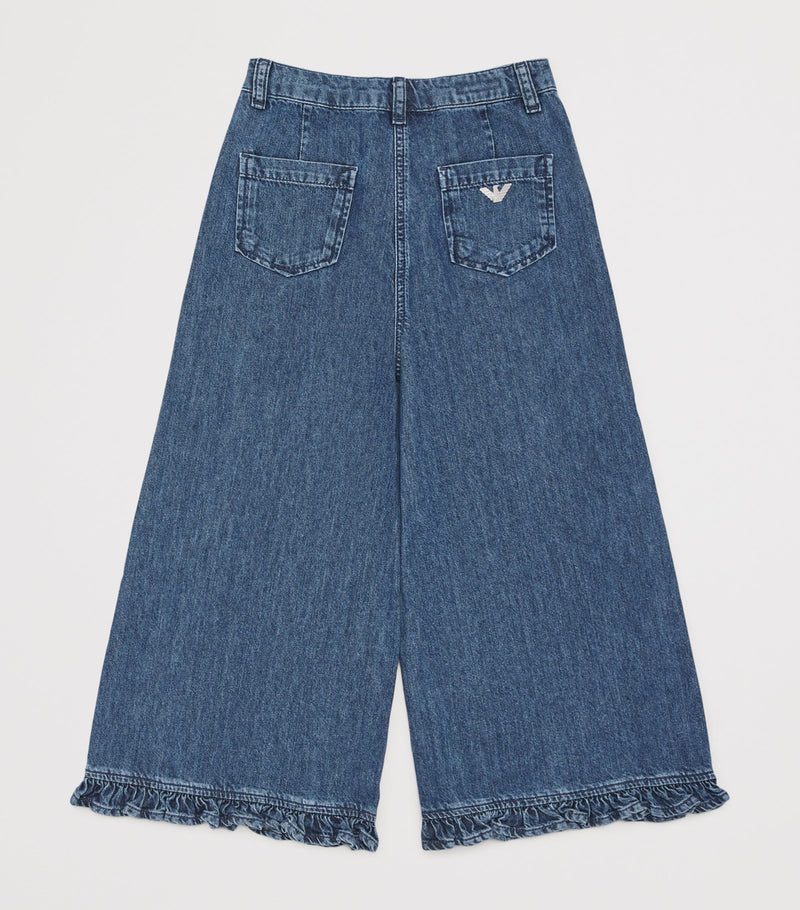 Emporio Armani Kids Ruffle-Hem Flared Jeans 4-14 Years - British product