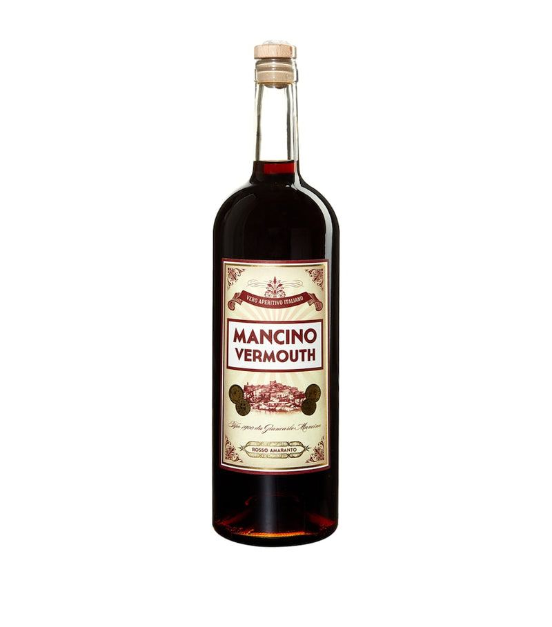 Mancino Rosso Amaranto vermouth bottle 75cl, imported from the UK
