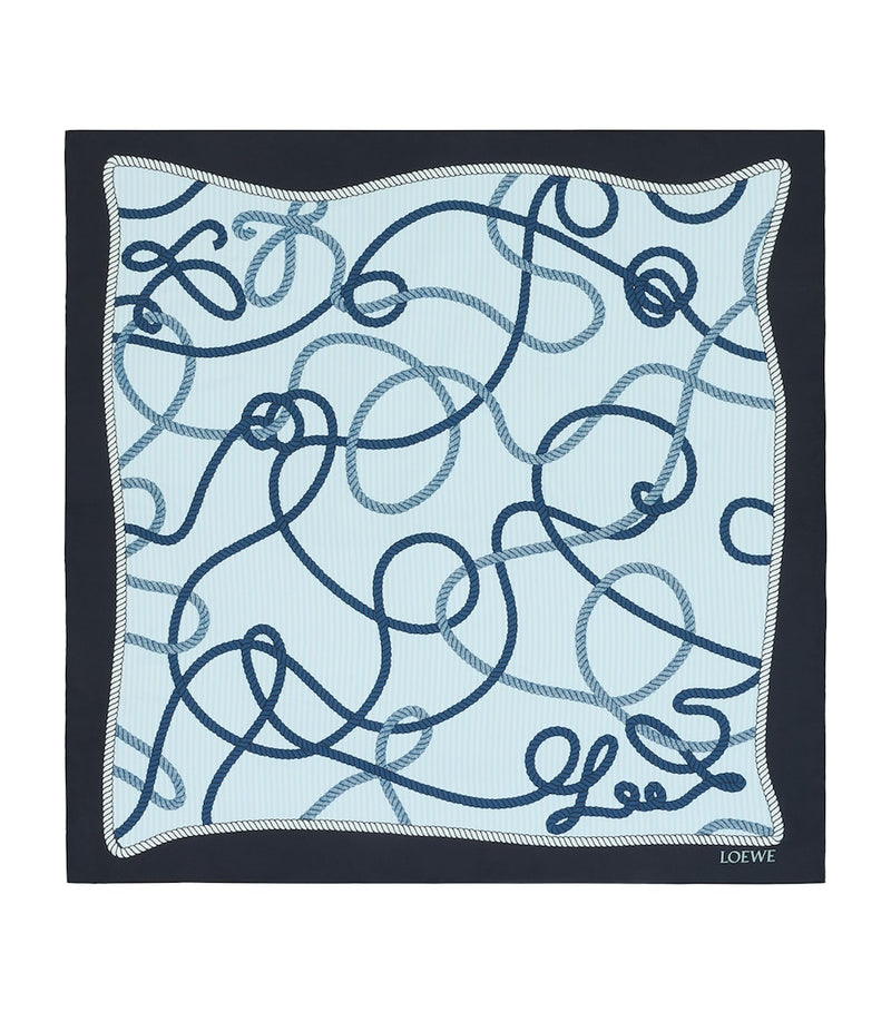 LOEWE silk twill scarf 90cm x 90cm, UK version