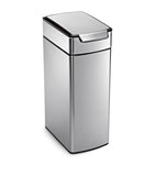 Simplehuman slim brushed steel pedal bin 40L (British brand)