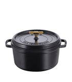 Staub cocotte with brass knob 28cm, UK version