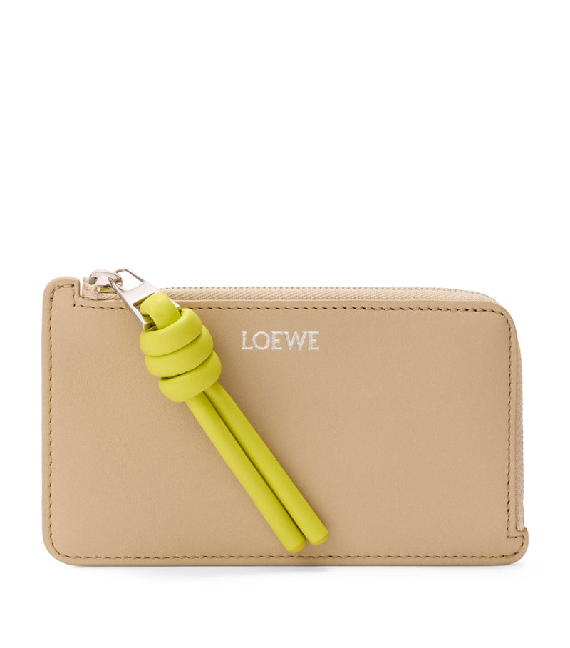 LOEWE leather Knot card holder two-tone calfskin, imported from the UK