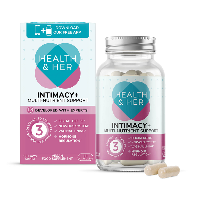 Health & Her Intimacy+ supplement 60 capsules, UK version