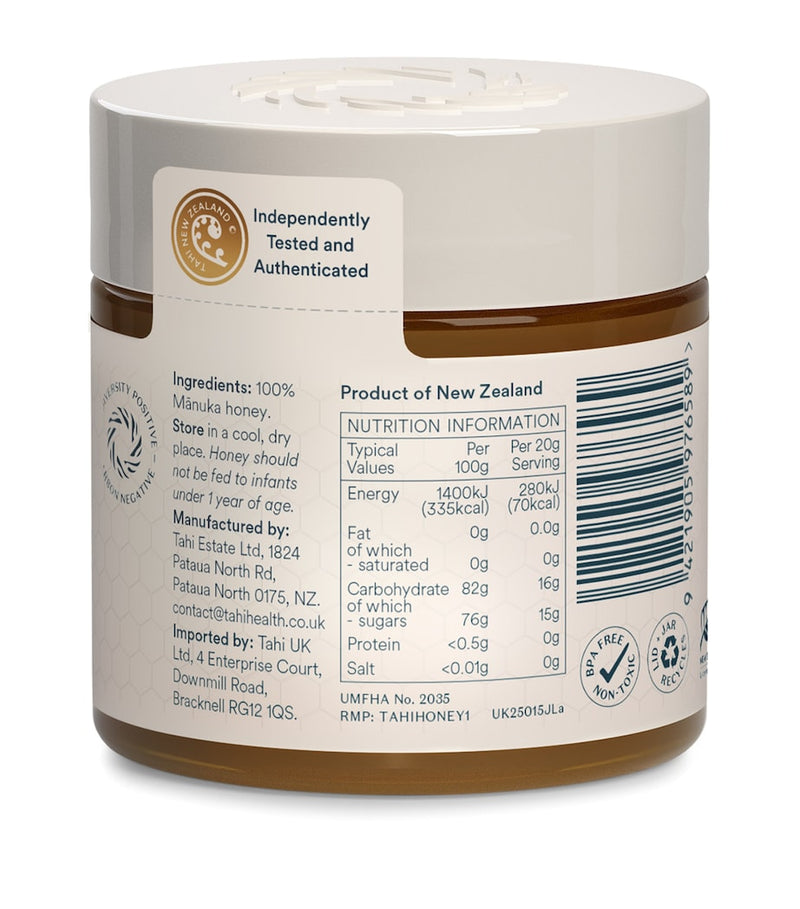 Tahi Manuka Honey UMF 15+ MGO 514+ 250g, imported from the UK