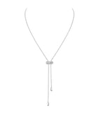Messika tie necklace white gold and diamond 0.10ct, imported from the UK