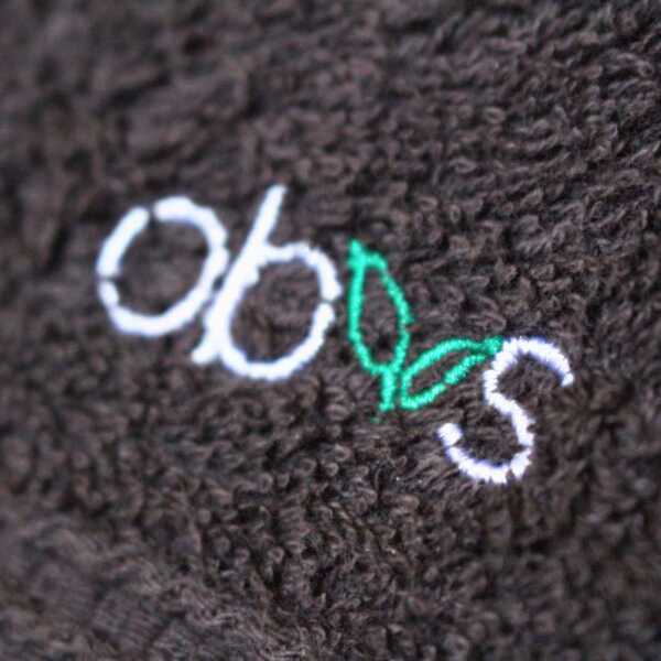 Obvs Organic Cotton Face Cloth Black 34x34cm, imported from the UK
