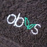 Obvs Organic Cotton Face Cloth Black 34x34cm, imported from the UK
