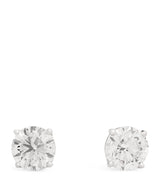 Harrods Harrods White Gold and Diamond Stud Earrings (1.90ctw)- Buy online at McGrocer
