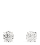 Harrods white gold diamond stud earrings 1.90ctw (British brand)