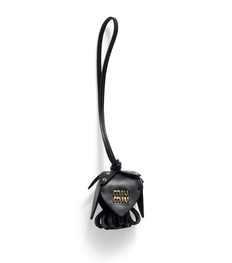 Miu Miu strawberry-shaped leather keyring (British brand)
