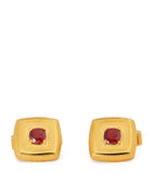 Tateossian gold-plated garnet Graffiato cufflinks (British brand)
