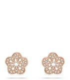 Boodles rose gold diamond blossom stud earrings 1cm, imported from the UK