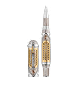 Harrods Yellow Gold Michelangelo Themed Rollerball Pen with Sterling Silver Barrel- Buy online at McGrocer