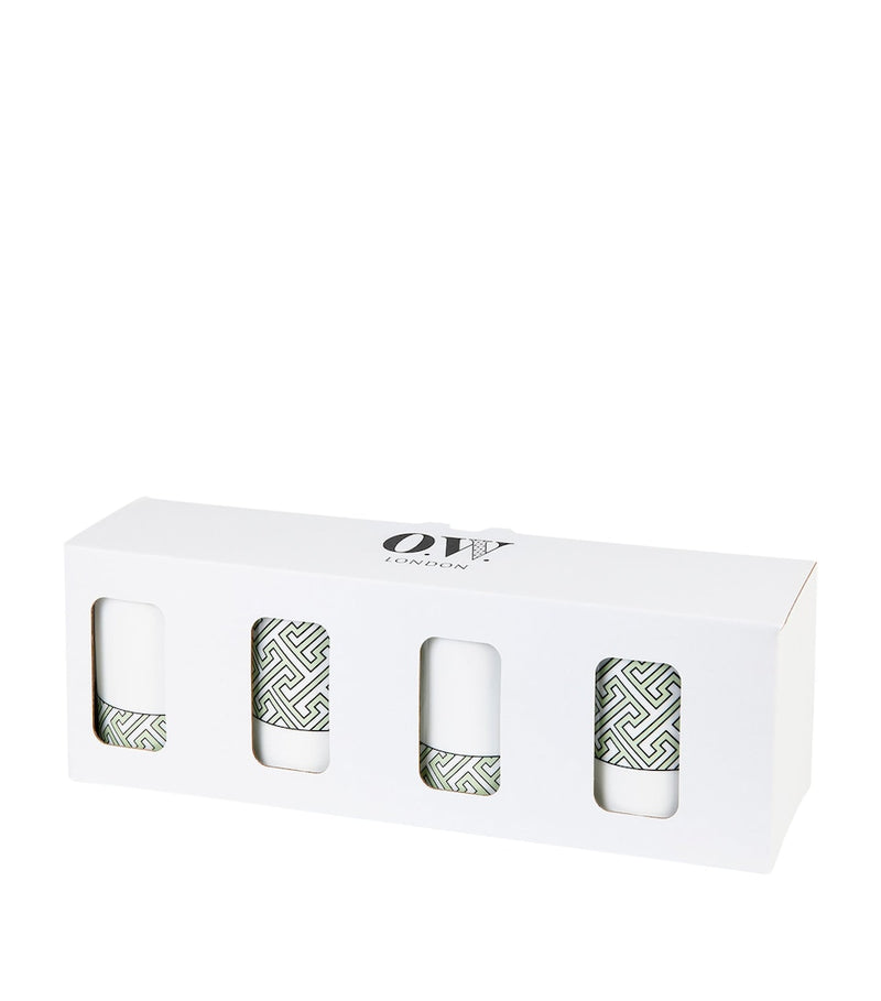 Fine Bone China Mug with Pastel Geometric Print