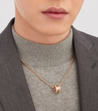 Bvlgari B.zero1 rose gold and diamond necklace, imported from the UK