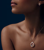 Chopard rose gold diamond Happy Diamonds pendant, imported from the UK