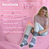 Sock Snob Ladies Thermal Socks 3 Pack UK 4-8 (British brand)