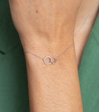 Astrid & Miyu white gold topaz bracelet 15.5cm (British brand)