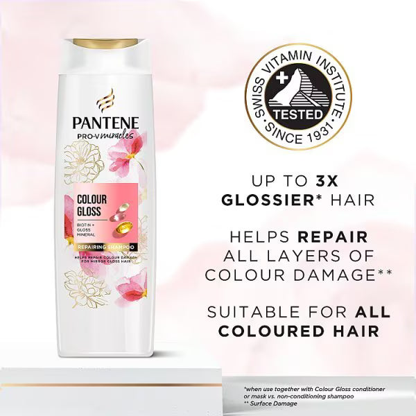 Pantene shampoo Pro-V Miracles Colour Gloss 400ml, imported from the UK