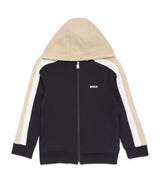 Harrods BOSS Kidswear Cotton Stripe Zip-Up Hoodie (4-16 Years)- Buy online at McGrocer