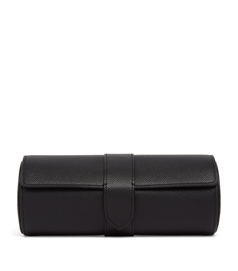 Smythson Panama watch roll in pure calf leather, UK version