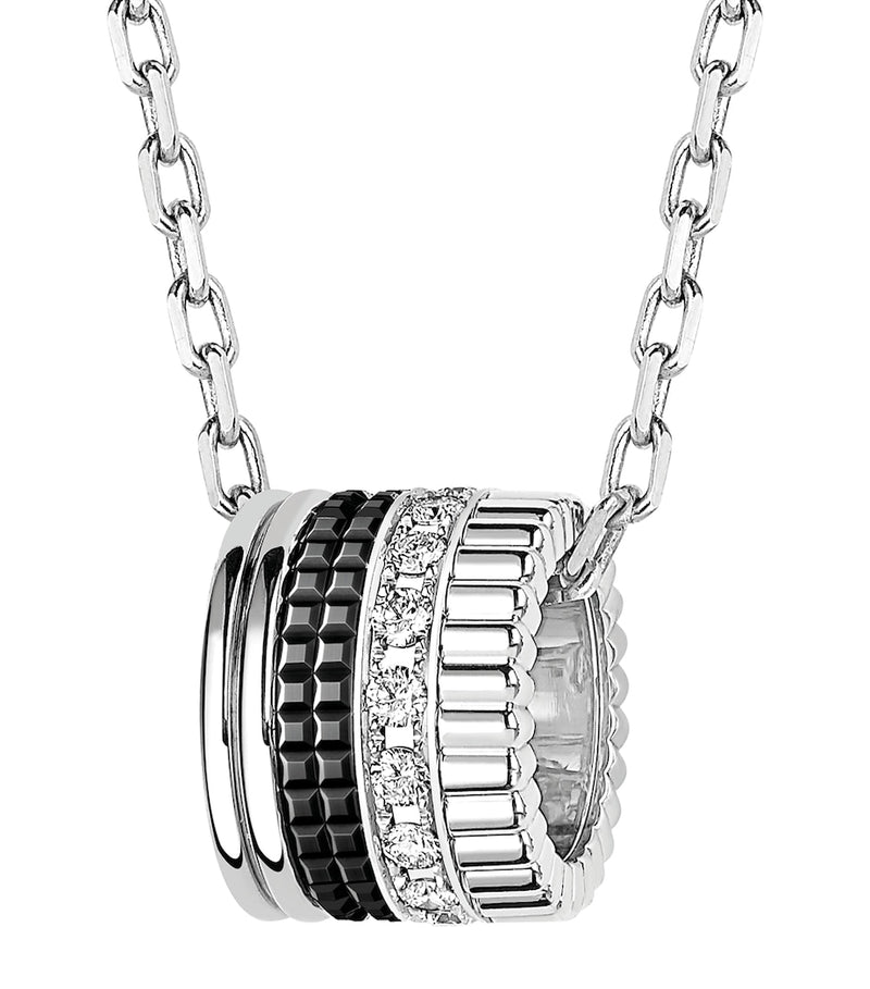Boucheron Quatre white gold diamond necklace 50cm, UK version