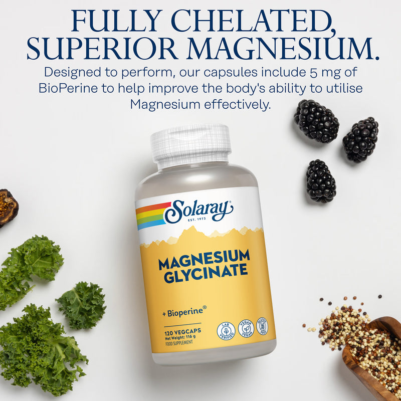 Solaray Magnesium Glycinate 350mg 120 capsules, UK version