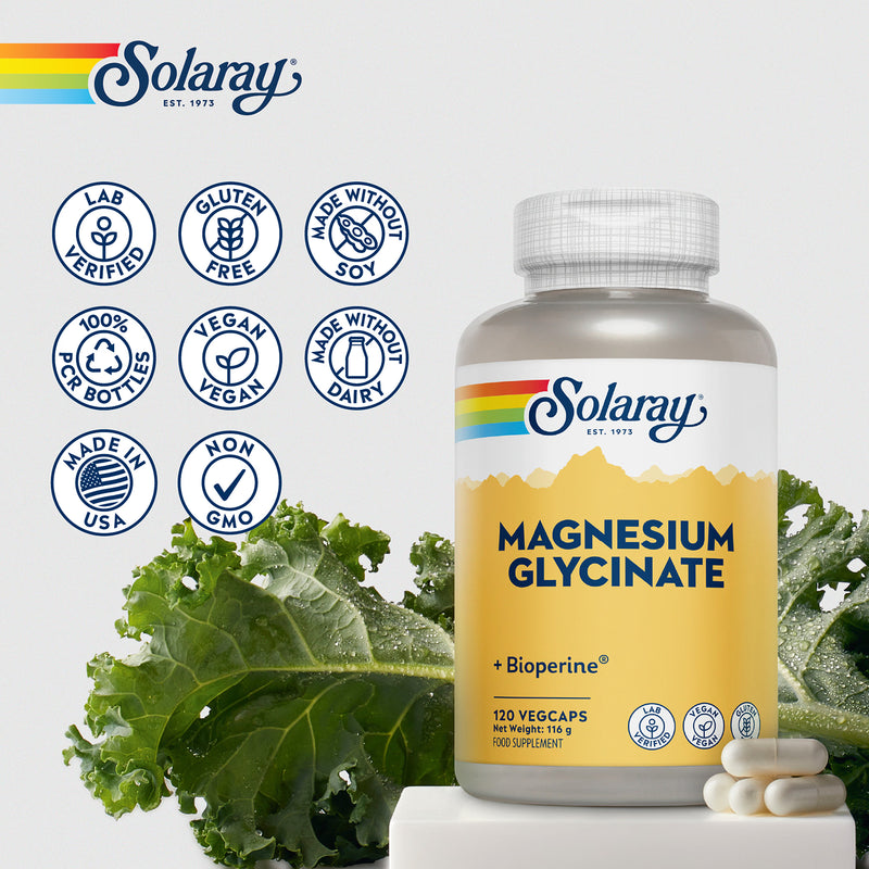 Solaray Magnesium Glycinate 350mg 120 capsules, UK version