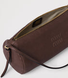 Miu Miu leather pouch with embossed logo, imported from the UK