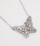 Suzanne Kalan white gold diamond butterfly necklace (British brand)