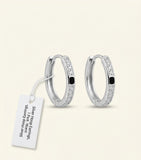 Cartier white gold diamond hoop earrings - British product