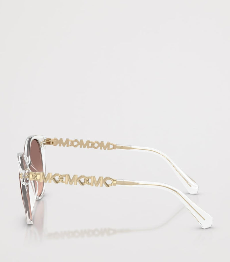 Michael Kors Pienza round sunglasses with gold-tone accents - British product