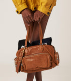 Miu Miu nappa leather top-handle bag with pockets (British brand)