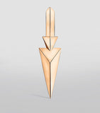 Maria Tash faceted triple spike hoop earring 6.5mm, imported from the UK