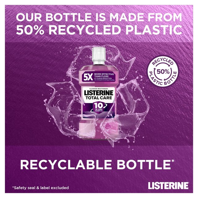 Listerine Total Care 10-in-1 Benefit Clean Mint Mouthwash 95ml - McGrocer