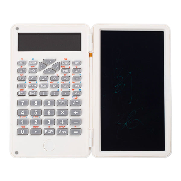 Livingandhome white foldable calculator with 6-inch LCD writing pad, UK version
