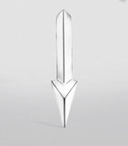 Maria Tash white gold faceted hoop earring 6.5mm - British product
