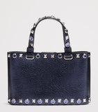 Valentino Garavani Rockstud tote bag leather with chain strap (British brand)