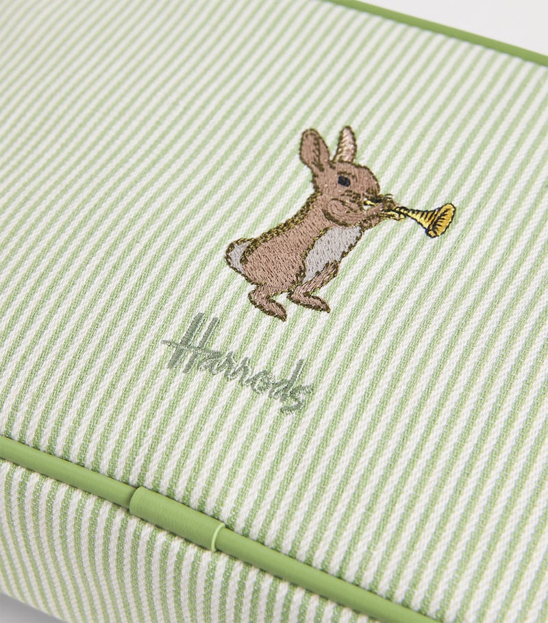 Harrods stripe embroidered nursery pouch H15cm x W25cm (British brand)