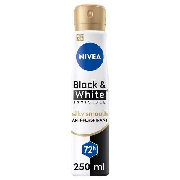 Nivea Black & White anti-perspirant spray 250ml, imported from the UK