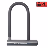 Decathlon Mini Bike D Lock - Grey