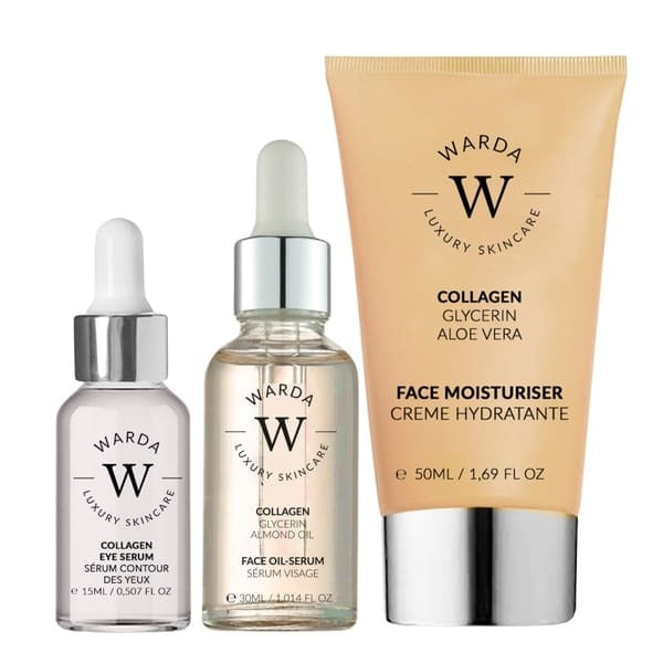 Warda Collagen Revive Firm Skincare Set 3-Piece (British brand)