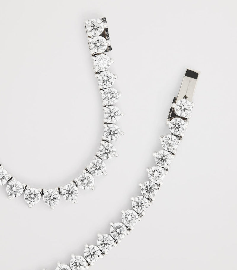 Harrods diamond tennis necklace 37.24ct white gold (British brand)
