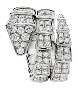 Harrods Bvlgari White Gold and Diamond Serpenti Viper Ring- Buy online at McGrocer